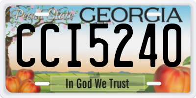GA license plate CCI5240