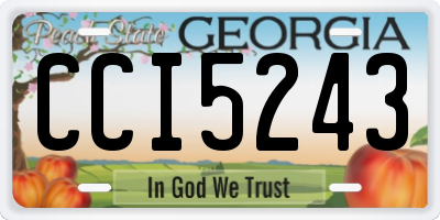 GA license plate CCI5243