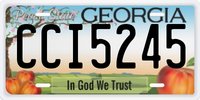 GA license plate CCI5245