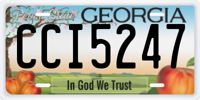 GA license plate CCI5247