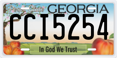 GA license plate CCI5254