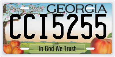 GA license plate CCI5255