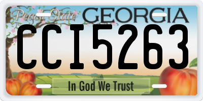 GA license plate CCI5263