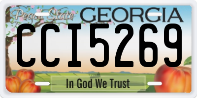 GA license plate CCI5269