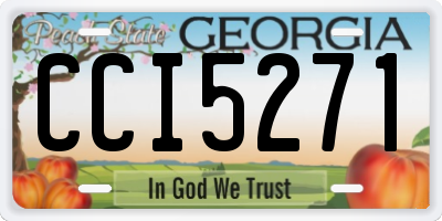 GA license plate CCI5271