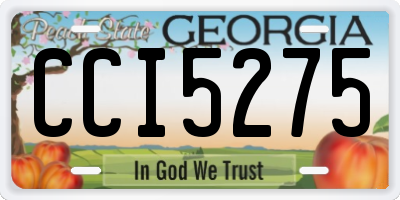 GA license plate CCI5275