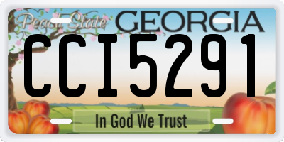 GA license plate CCI5291
