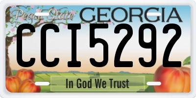 GA license plate CCI5292