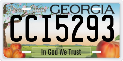 GA license plate CCI5293