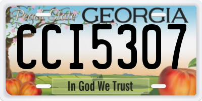 GA license plate CCI5307