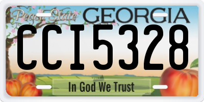 GA license plate CCI5328