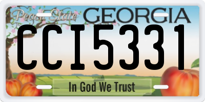 GA license plate CCI5331