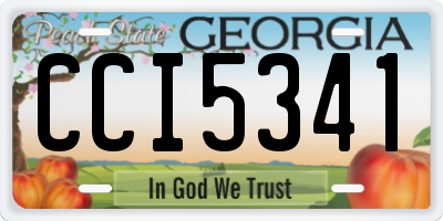 GA license plate CCI5341