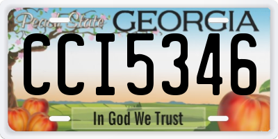 GA license plate CCI5346