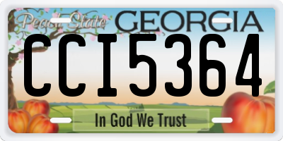GA license plate CCI5364