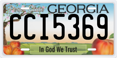 GA license plate CCI5369