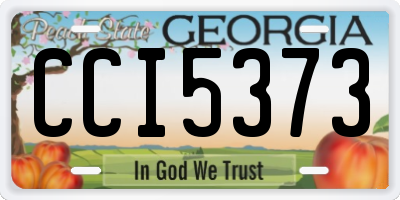 GA license plate CCI5373