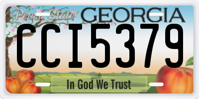 GA license plate CCI5379