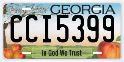 GA license plate CCI5399