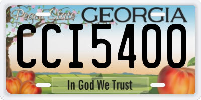 GA license plate CCI5400