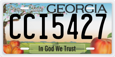 GA license plate CCI5427