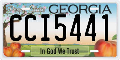 GA license plate CCI5441