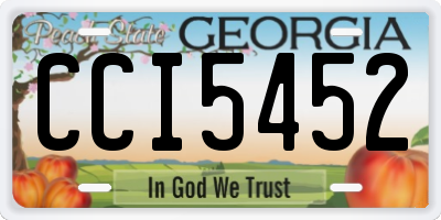 GA license plate CCI5452