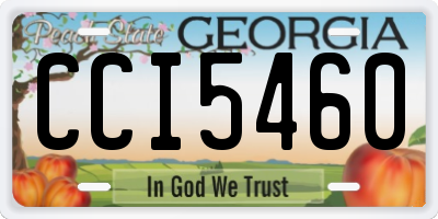 GA license plate CCI5460
