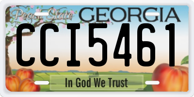 GA license plate CCI5461