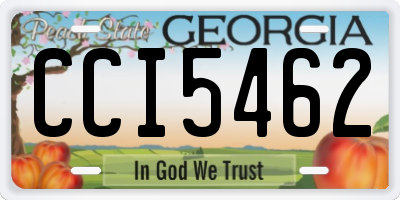 GA license plate CCI5462