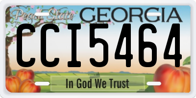 GA license plate CCI5464