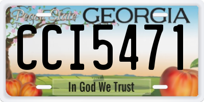 GA license plate CCI5471
