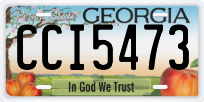 GA license plate CCI5473