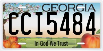 GA license plate CCI5484
