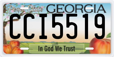 GA license plate CCI5519