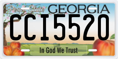 GA license plate CCI5520