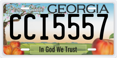 GA license plate CCI5557