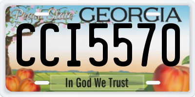 GA license plate CCI5570