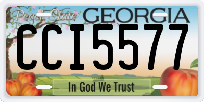 GA license plate CCI5577