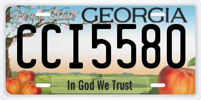 GA license plate CCI5580