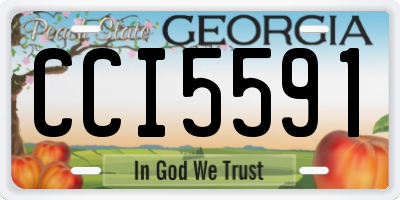 GA license plate CCI5591