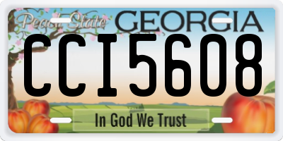 GA license plate CCI5608