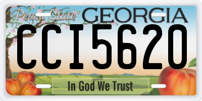 GA license plate CCI5620