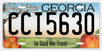 GA license plate CCI5630