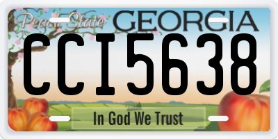 GA license plate CCI5638