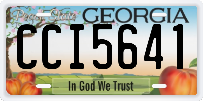 GA license plate CCI5641