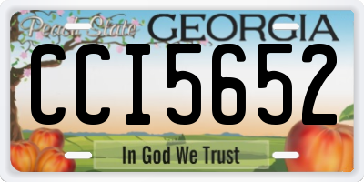 GA license plate CCI5652