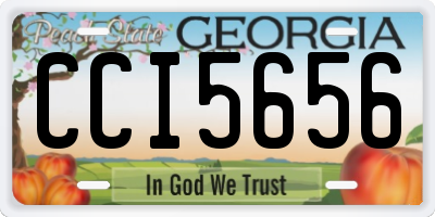 GA license plate CCI5656