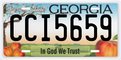 GA license plate CCI5659