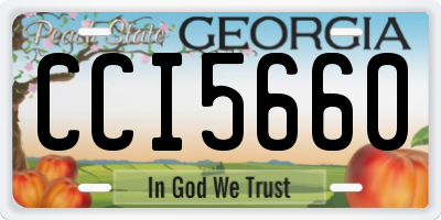 GA license plate CCI5660